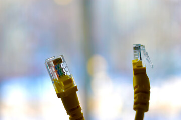 Yellow Internet Cable for Wan and Lan Router