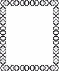 decorative frame with floral element
