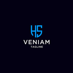 Letter HS SH logo icon design template vector