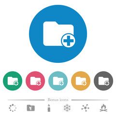 Add new directory flat round icons