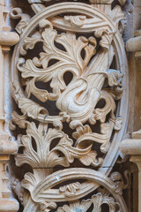 detail of exterior of a monastery in form of plants