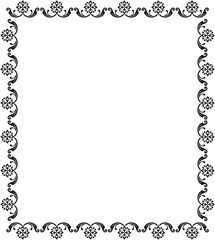decorative frame with floral element 