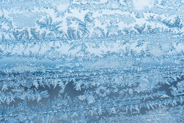 Abstract frosty pattern on glass, background texture