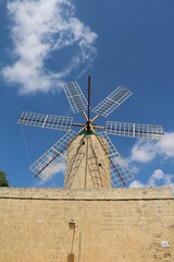 The Windmill Il-Mitħna ta ’Kola’ in Xagħra, Gozo Malta