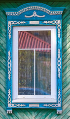 Wooden house window frame trim