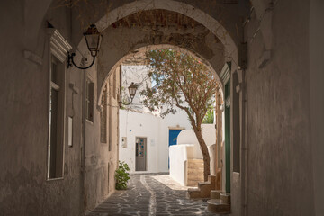 street in the old town in greece