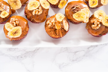 Baking banana bread