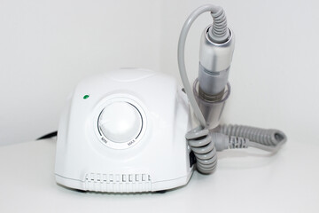 Still life with manicure equipment, Tool for manicure, nail care, nail milling machine, nail drill © Nina