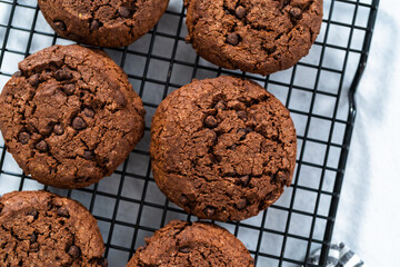 Double chocolate chip cookies