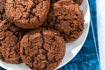 Double chocolate chip cookies