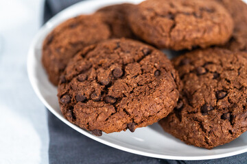 Double chocolate chip cookies