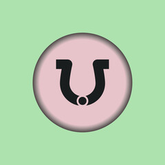 Horseshoe icon, isolated Horseshoe sign icon, vector illustration