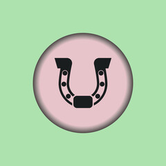 Horseshoe icon, isolated Horseshoe sign icon, vector illustration