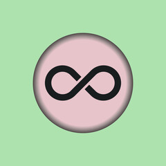 Infinity loop icon, isolated Infinity loop sign icon, vector illustration