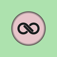 Infinity loop icon, isolated Infinity loop sign icon, vector illustration