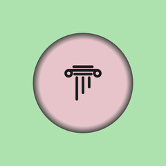Pillar icon, isolated Pillar sign icon, vector illustration