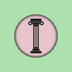Pillar icon, isolated Pillar sign icon, vector illustration