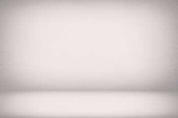 Abstract White Concrete Room Background Using for Product Presentation Backdrop.