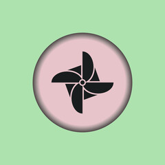 pinwheel icon, isolated pinwheel sign icon, vector illustration