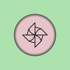 pinwheel icon, isolated pinwheel sign icon, vector illustration