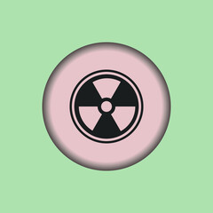 Radiation icon, isolated Radiation sign icon, vector illustration