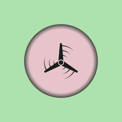 wind turbine icon, isolated wind turbine sign icon, vector illustration