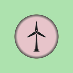 wind turbine icon, isolated wind turbine sign icon, vector illustration