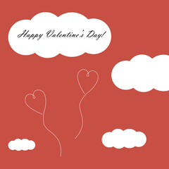 Valentines day hearts background, vector illustration