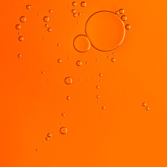 orange bubbles in water