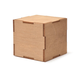 Decorative cubic plywood box