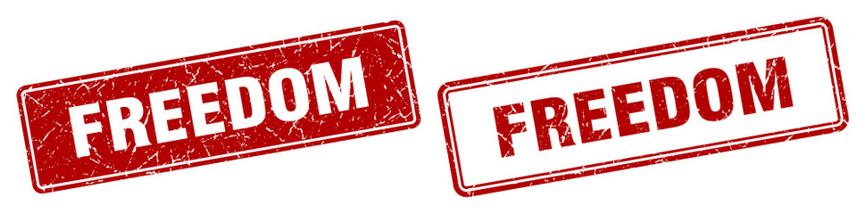 freedom stamp set. freedom square grunge sign © Aquir