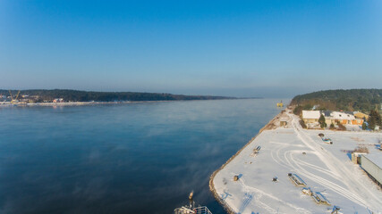 Mikoszewo, Wisla Ujście zimą © Marcin