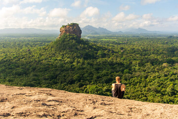 person watching sigiriya rock in Sri Lanka 