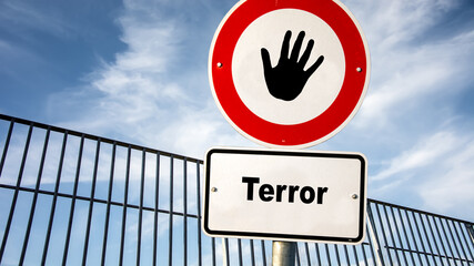 Street Sign to Freedom versus Terror