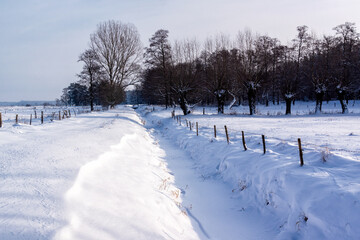 Piękno zimowego dnia na Podlasiu, Polska
