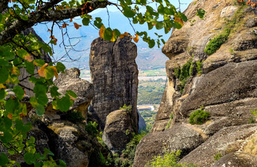 The Meteora  is a rock formation in central Greece hosting one of the largest and most...