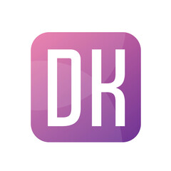 DK Letter Logo Design With Simple style