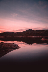 sunset over the lake