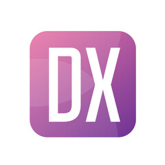 DX Letter Logo Design With Simple style