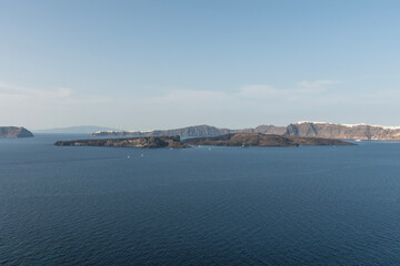 Fototapeta premium view over the caldera on Santorin island in Greece