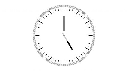 Modern clock motion graphic animation with alpha channel