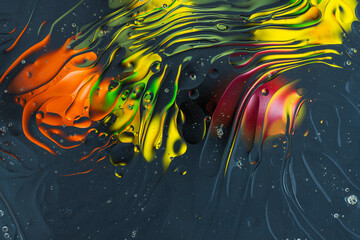 Beautiful view of black, red, yellow colorful abstract design, texture. Beautiful backgrounds.