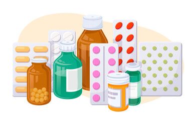 Tablets, capsules, blisters, glass vials