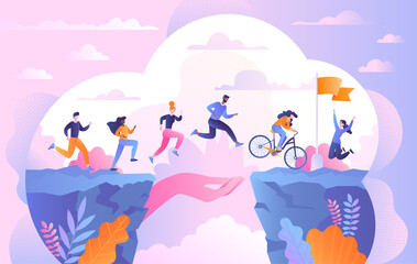 Abstract concept of help and support