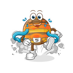 jupiter runner character. cartoon mascot vector