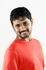 Portrait of an expressive Indian young man