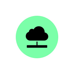 Cloud Computing  Computer cloud and Cloud Hosting related line icons. Cloud storage and Network Vector icon 