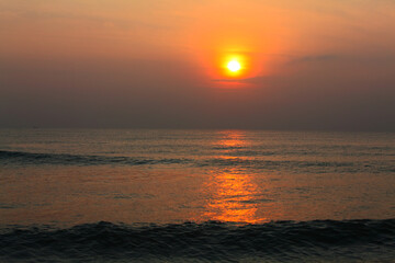 sunset over the sea