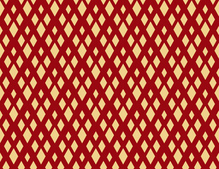 Abstract geometric pattern. A seamless vector background. Gold and red ornament. Graphic modern pattern. Simple lattice graphic design