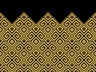 Abstract geometric pattern. Modern vector background. Gold and black ornament. Graphic modern pattern. Simple lattice graphic design